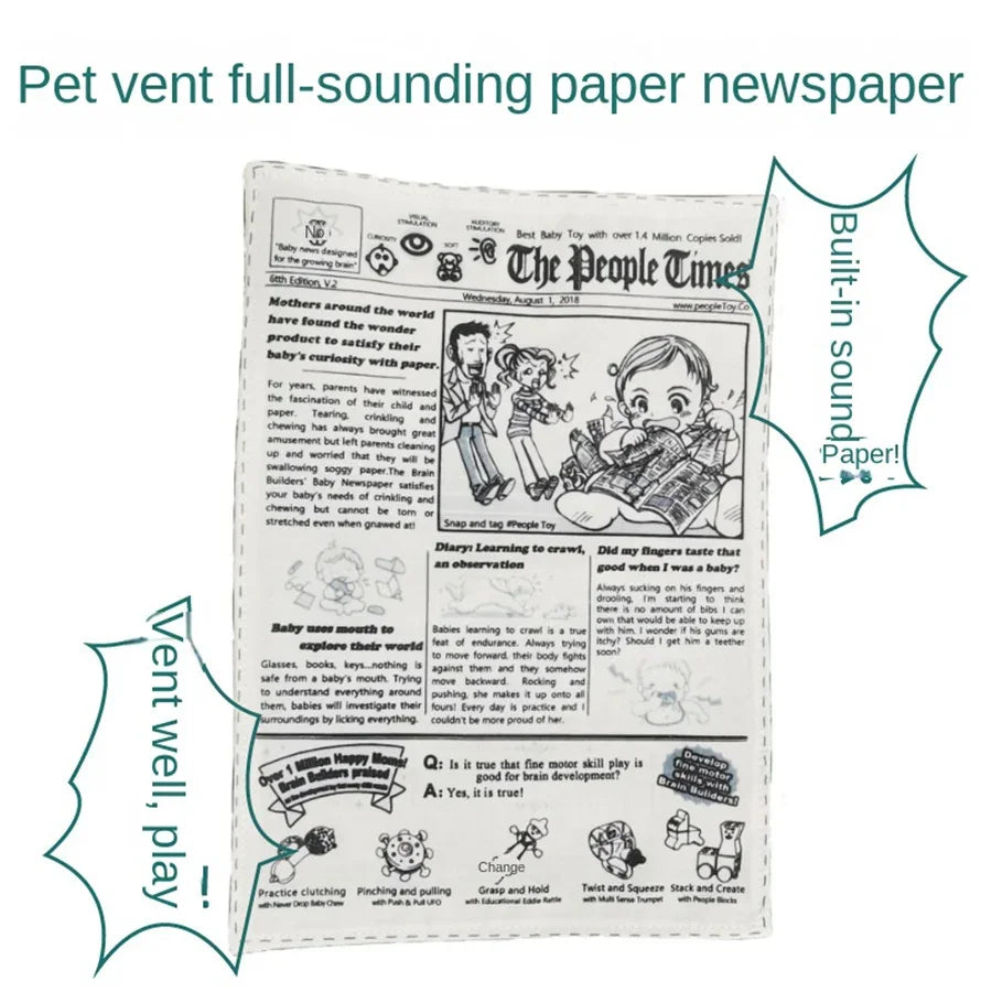 Pet Crinkle Paper Toy – Interactive Sniffing & Chew Toy for Cats & Dogs