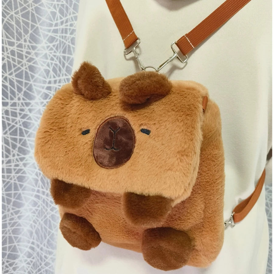 Capybara Plush Backpack – Kawaii Mini Knapsack Shoulder Bag, 33cm
