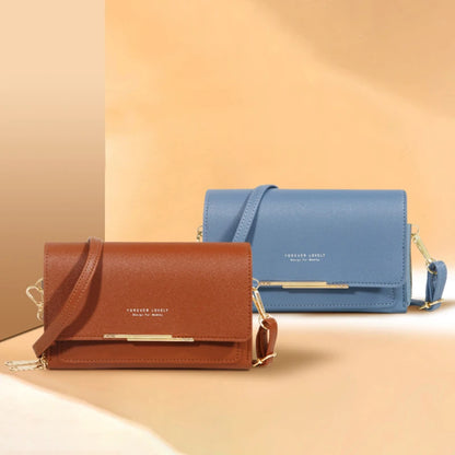 Women's Korean PU Leather Wallet – Large Capacity Multi-Card Crossbody Phone Bag