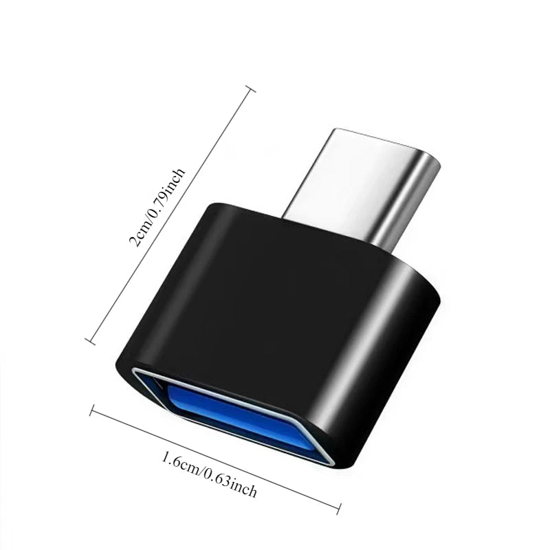 USB 2.0 to Type-C Adapter – USB Female to Type-C Male Converter