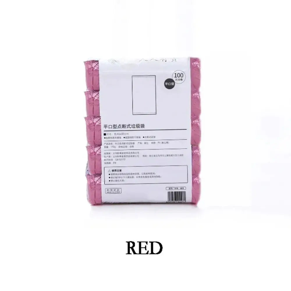 PE Disposable Garbage Bags – Durable & Portable, 5 Rolls/100PCS, 45x50cm