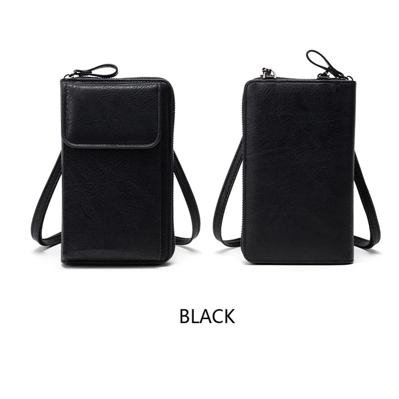 MIYIN Retro PU Leather Crossbody Bag – Women's Casual Phone Shoulder Bag