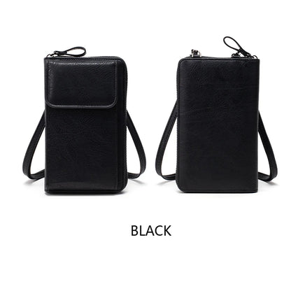 MIYIN Retro PU Leather Crossbody Bag – Women's Casual Phone Shoulder Bag