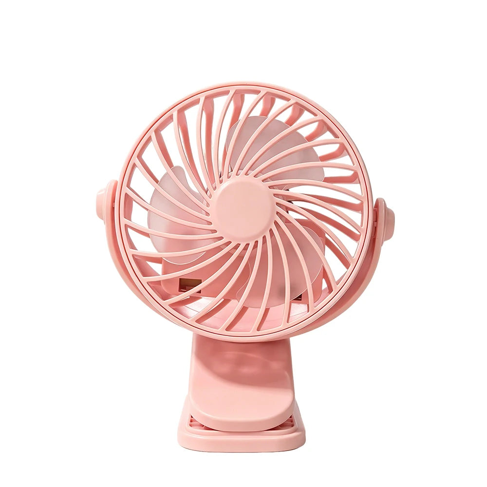 Mini Clip Fan – USB Rechargeable Stroller & Desk Fan