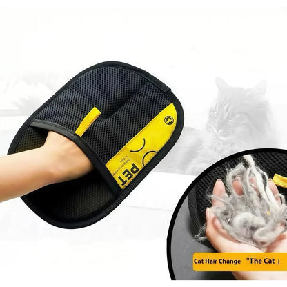 Electrostatic Pet Hair Remover Glove – Reusable 2-in-1 Grooming Glove & Lint Roller