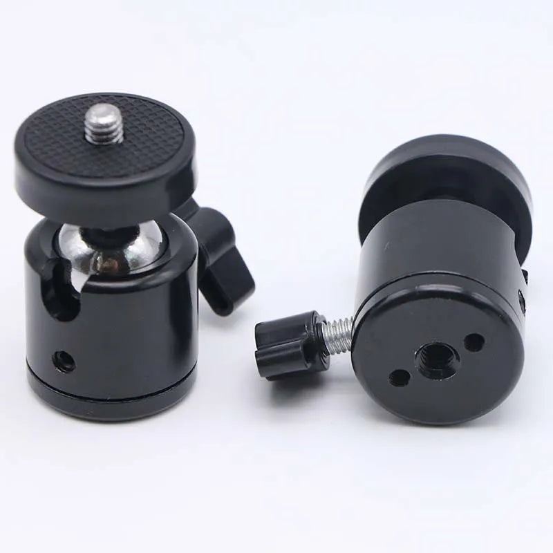 Universal 1/4" Swivel Ball Head Tripod Mount Adapter – For GoPro, DSLR & Camcorders