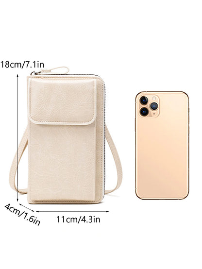 MIYIN Retro PU Leather Crossbody Bag – Women's Casual Phone Shoulder Bag