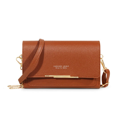 Women's Korean PU Leather Wallet – Large Capacity Multi-Card Crossbody Phone Bag