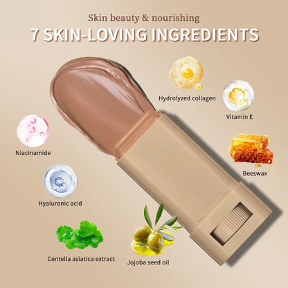 Stick Foundation Balm – Serum-Boosted Skin Tint, High Coverage & Smooth Finish, Travel Size