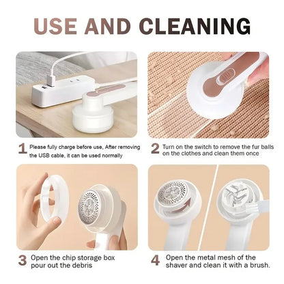 Electric Fabric Shaver – USB Rechargeable Lint Remover