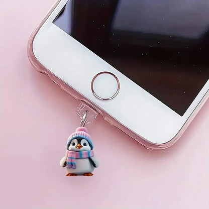 Cute Cat & Dog Dust Plug Pendant – Type-C Charging Port Protector for iPhone