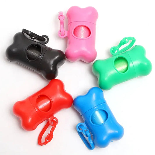 Bone-Shaped Dog Poop Bag Dispenser – Portable Pet Waste Bag Holder