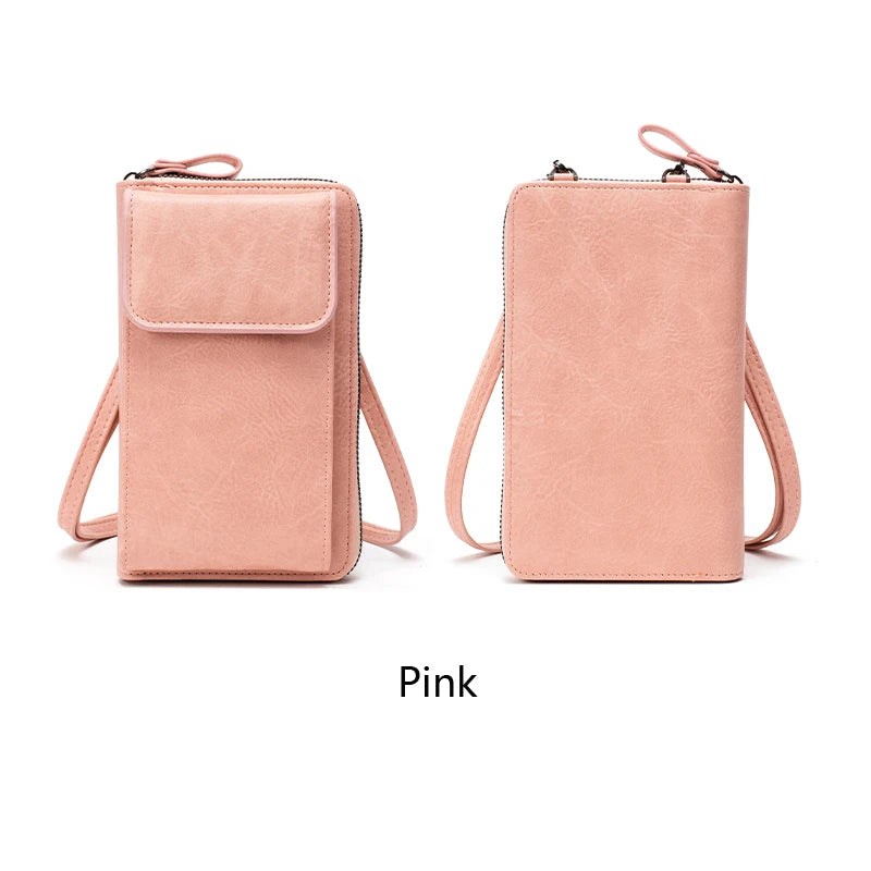 MIYIN Retro PU Leather Crossbody Bag – Women's Casual Phone Shoulder Bag