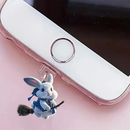 Cute Cat & Dog Dust Plug Pendant – Type-C Charging Port Protector for iPhone