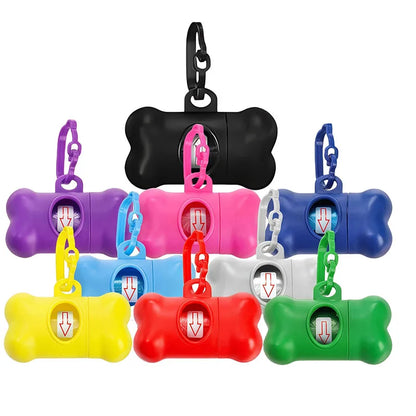 Bone-Shaped Dog Poop Bag Dispenser – Portable Pet Waste Bag Holder