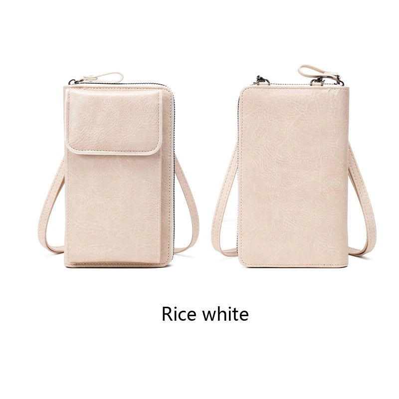 MIYIN Retro PU Leather Crossbody Bag – Women's Casual Phone Shoulder Bag