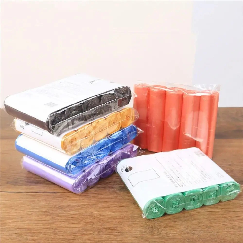 PE Disposable Garbage Bags – Durable & Portable, 5 Rolls/100PCS, 45x50cm