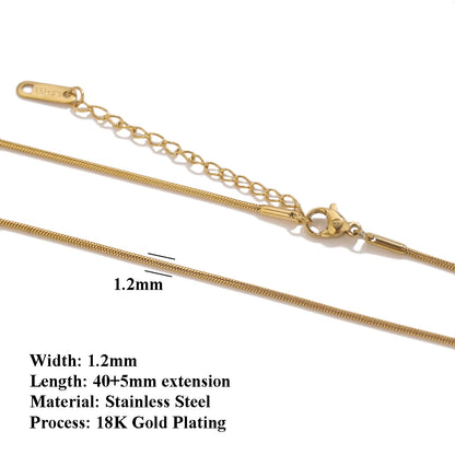 5Pcs Stainless Steel Bead Chain Cuba Cross O Ripple Chain Necklace Plated Gold 45CM Adjustable Chain Lobster Clasp DIY Necklace
