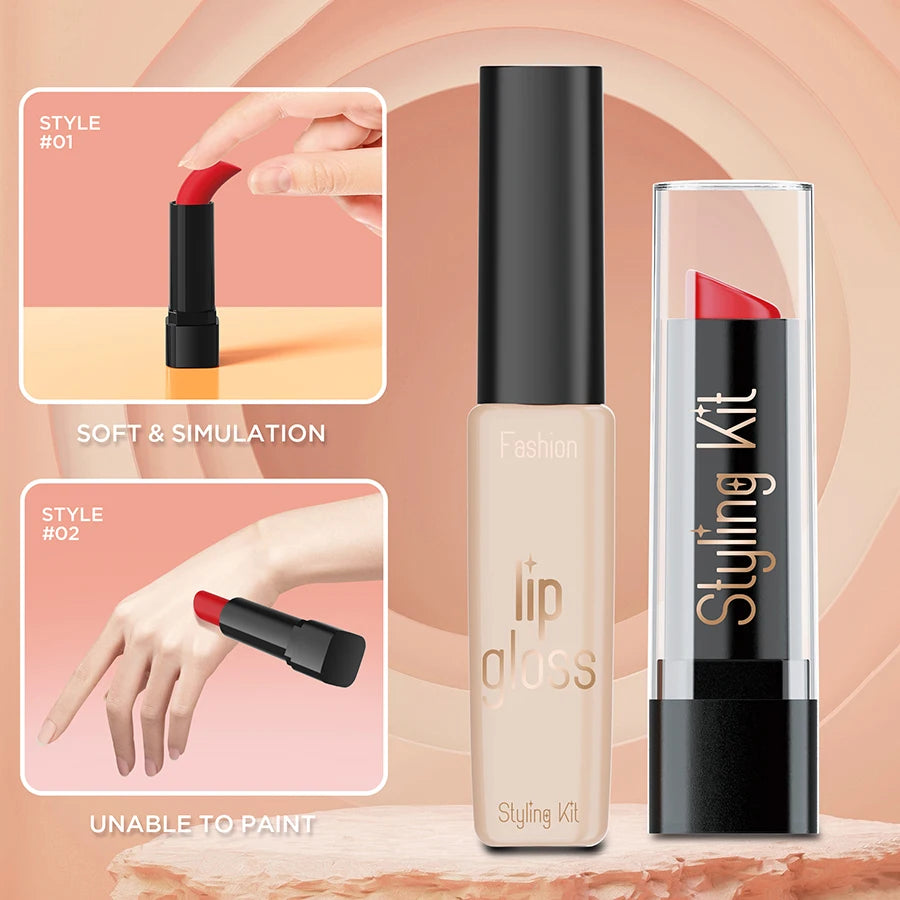 10 Pcs Simulation Girl Beauty Play Cosmetics Set Educational Makeup Toys Princess Play House Cosmetics Bag Gifts for Kids Girl