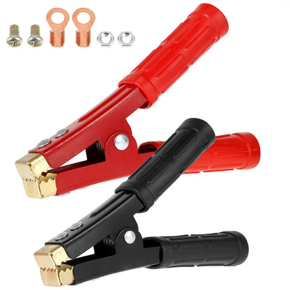 2Pcs 500-1000Amp Heavy Duty Copper Alligator Clips Terminal Test Electrical Battery Crocodile Clamp for Jumper Cables Boost