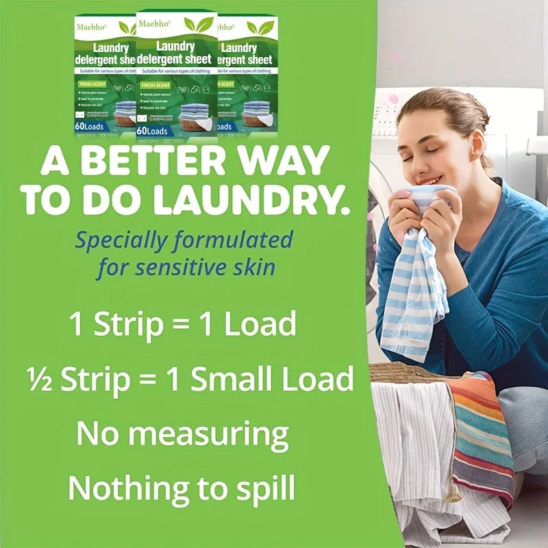 Boxed 30 Pcs Laundry Tablets Concentrated Washing Powder Laundry Machine Clothing Strong Cleaning Sheets Detergent,Fresh Scent