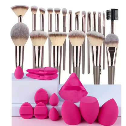 3-20PCS Makeup Brushes Set Eyeshadow Fluffy Foundation Concealer Blush Highlighter Storage Box Female Cosmetics Beauty Tools