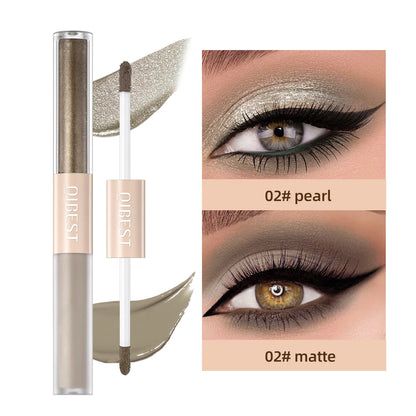 Double End Glitter Matte Eye Shadow Stick Pencil Eyeshadow Makeup Waterproof Bicolor Shimmer Cosmetics Beauty Makeup Tool