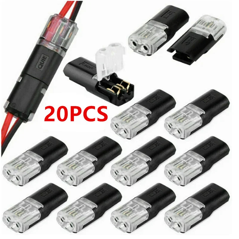 20PCS 2 Pin Way Plug Waterproof Electrical Connector Car Wire Cable Automotive Electrical Connector Strip Terminal Connection