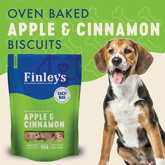 Apple Cinnamon Dog Biscuits Treats for Dogs Made in USA | Natural Apple Cinnamon Dog Treat | Wheat Free Dog Treats | Healthy Dog Treat Bags (12 Oz)