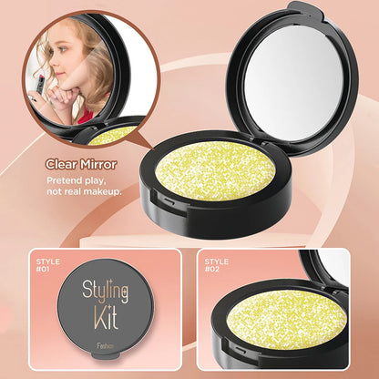 10 Pcs Simulation Girl Beauty Play Cosmetics Set Educational Makeup Toys Princess Play House Cosmetics Bag Gifts for Kids Girl