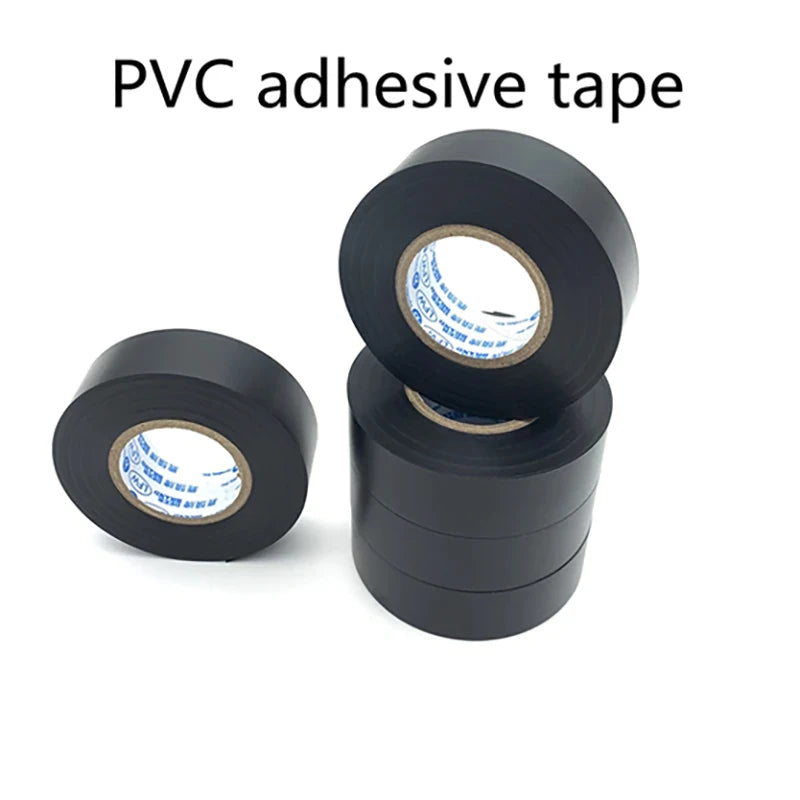 19Mm Black Electrical Tape,Insulation Tape,Electrical Tape,Pvc Adhesive Waterproof Tape, 1 Roll of 30 Meters