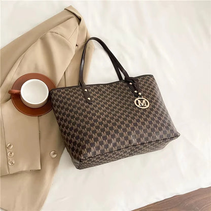 Vintage Ladies Tote Bag Large Capacity Fashion Elegant Handbag Classic Underarm Bag Women'S Shopping Bag