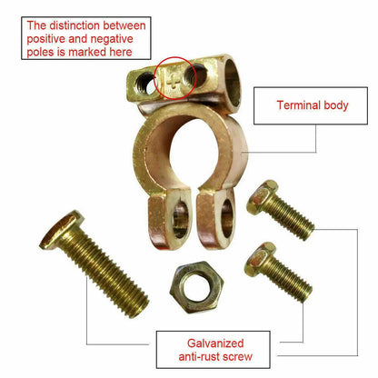 1 Pair or 2 Pairs Batteries Terminals Leisure Battery Terminals Connectors Clamps Car Van Caravan Motorhome 12V