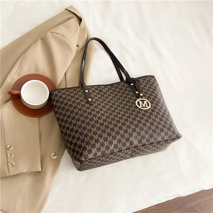 Vintage Ladies Tote Bag Large Capacity Fashion Elegant Handbag Classic Underarm Bag Women'S Shopping Bag