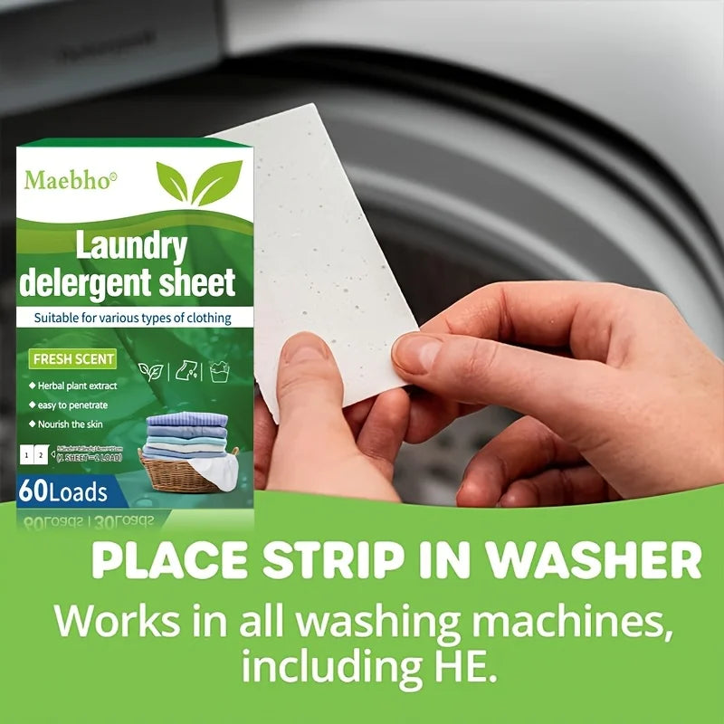 Boxed 30 Pcs Laundry Tablets Concentrated Washing Powder Laundry Machine Clothing Strong Cleaning Sheets Detergent,Fresh Scent