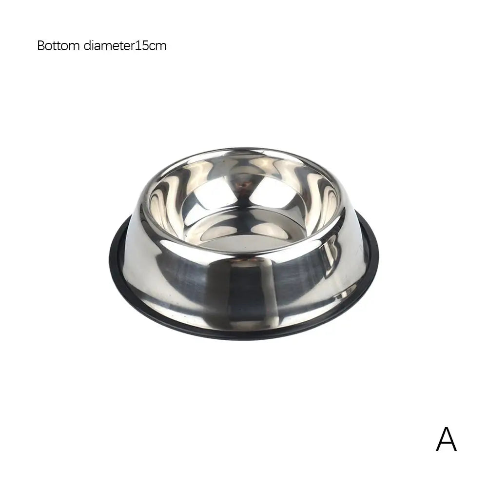 Steel Pet Dog Bowl Feeder Skidproof Anti-Ant Food Water Drink Dishes Feeder Dog Bowls Food Accessories Pet Supplies