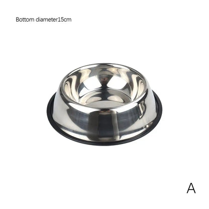 Steel Pet Dog Bowl Feeder Skidproof Anti-Ant Food Water Drink Dishes Feeder Dog Bowls Food Accessories Pet Supplies
