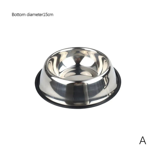 Steel Pet Dog Bowl Feeder Skidproof Anti-Ant Food Water Drink Dishes Feeder Dog Bowls Food Accessories Pet Supplies