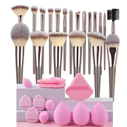 3-20PCS Makeup Brushes Set Eyeshadow Fluffy Foundation Concealer Blush Highlighter Storage Box Female Cosmetics Beauty Tools
