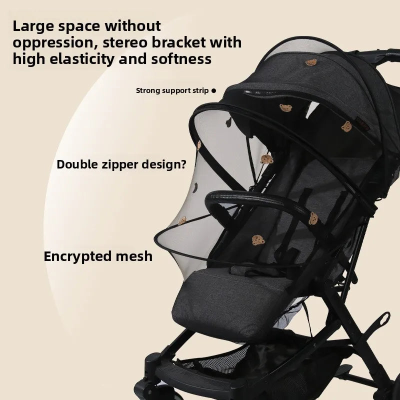 Baby Stroller Accessories Mosquito Net Stroller Mosquito Cover Children Kids Ventilate Mesh Cart Insect Netting outside Items