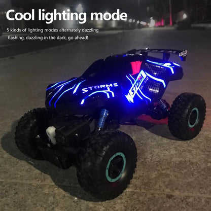 4WD RC Drift Car with Music Led Lights 2.4G Gesture Radio Remote Control Spray Stunt Car 360° Rotating Climbing Car Toys Gift