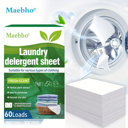 Boxed 30 Pcs Laundry Tablets Concentrated Washing Powder Laundry Machine Clothing Strong Cleaning Sheets Detergent,Fresh Scent