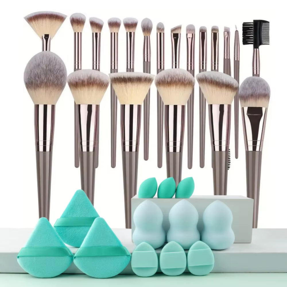 3-20PCS Makeup Brushes Set Eyeshadow Fluffy Foundation Concealer Blush Highlighter Storage Box Female Cosmetics Beauty Tools